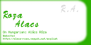 roza alacs business card
